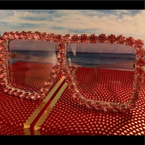 PINK RHINESTONE STUDDED SHADES